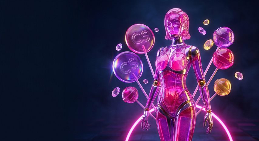 Farebné točiace sa valce s symbolmi cukríkového motívu